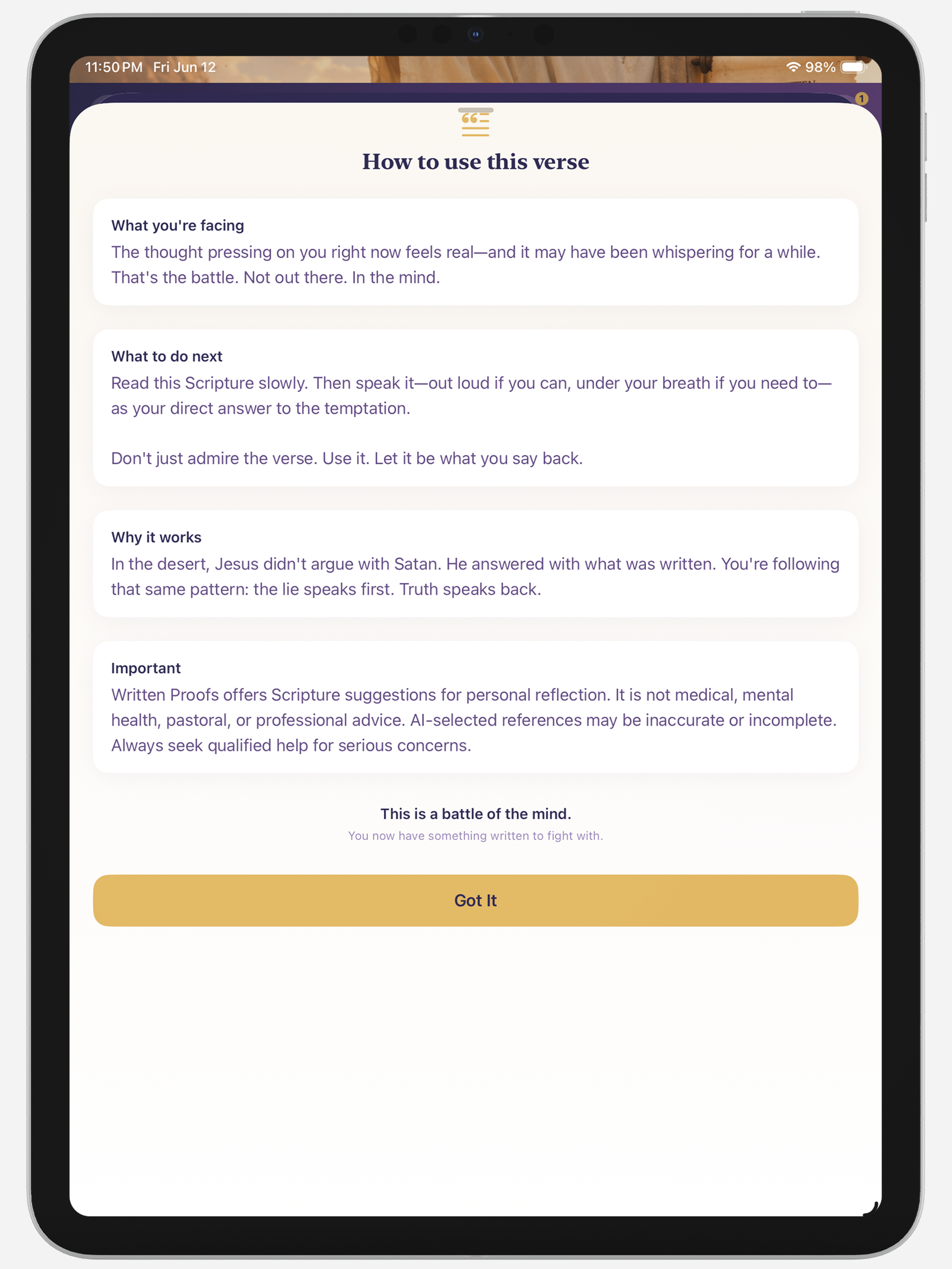 Written Proofs on iPad, screenshot 1 of 7